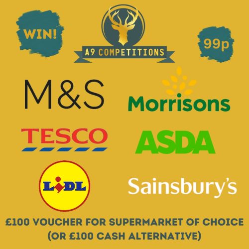 £100 SUPERMARKET SHOPPING VOUCHER (OR £100 CASH)