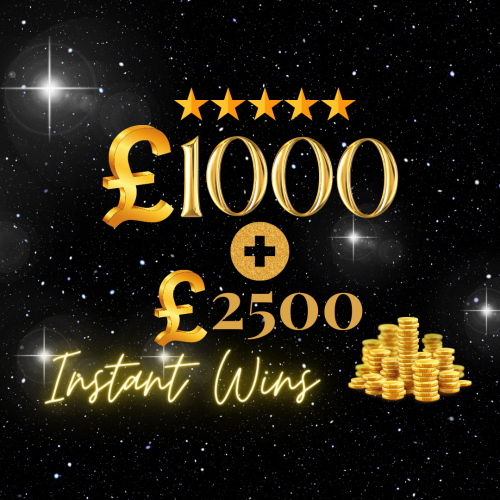 £1000 cash + £2500 worth of instant wins