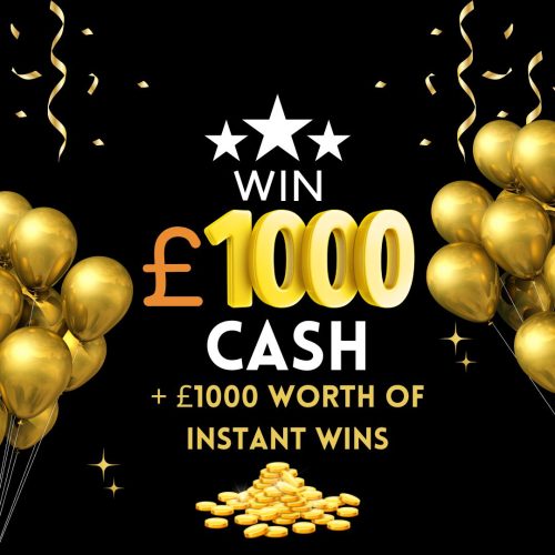 £1000 cash + £1000 worth of instant wins