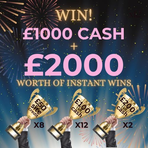£1000 cash + £2000 worth of instant wins.