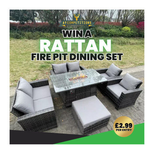 Rattan Fire Pit Dining Set (Or £600 cash)