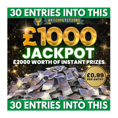 30 Entries into our £1K Jackpot + £2K worth of Instant Wins