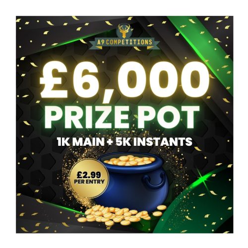 £6K prize pot - win £1K Jackpot with 5K in instant wins