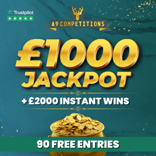 Win 90 entries into Jackpot £1,000 + £2,000 Instant Wins Draw