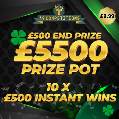£5500 PRIZE POT - 10 X £500 INSTANT WINS | £500 END PRIZE