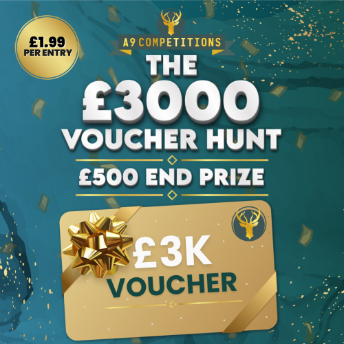 £3K Voucher Hunt - £500 END PRIZE £2.5K INSTANT WINS