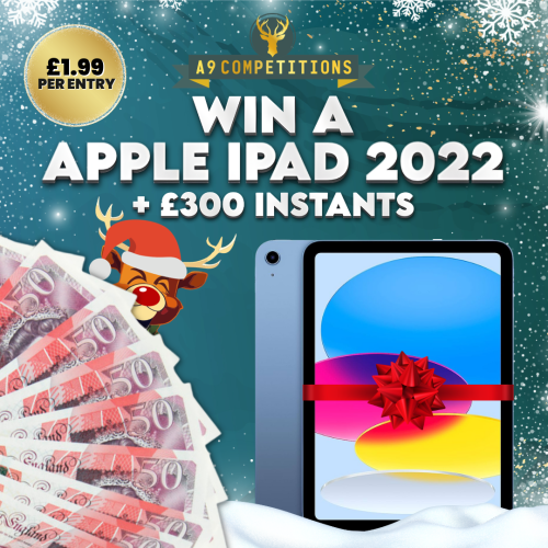 APPLE IPAD 2022 + £300 INSTANT WINS (OR £350 CASH)
