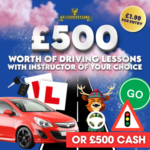 £500 worth of driving lessons or £500 Cash 💵💵