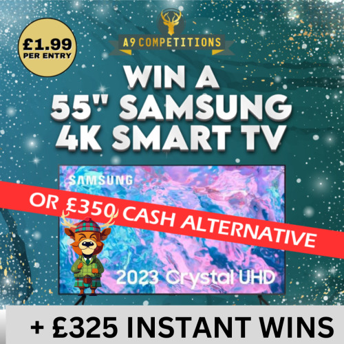 Samsung 4K 55" 2023 Smart TV + £325 Instant Wins