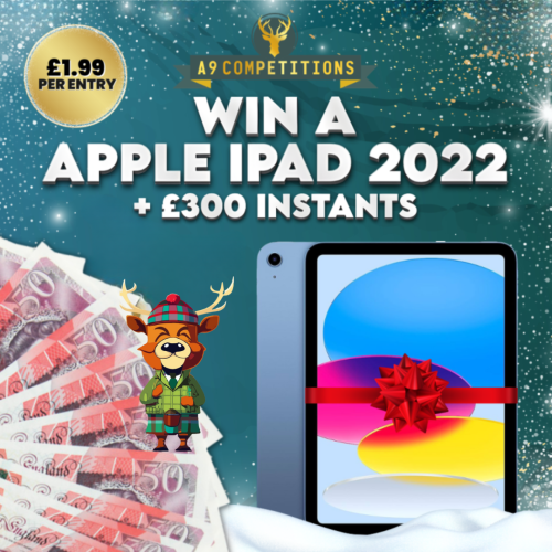 APPLE IPAD 2022 (OR £300 CASH) + £300 INSTANT WINS