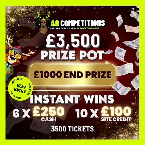 £3500 CASH POT - £1000 END PRIZE