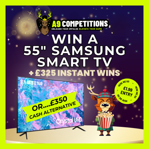 SAMSUNG 4K 55" 2023 SMART TV + £325 INSTANT WINS