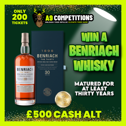 BENRIACH The Thirty 30 Year Old Speyside Single Malt Scotch Whisky OR £500 CASH