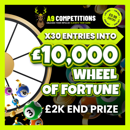X 30 Entries into the £10,000 WHEEL OF FORTUNE