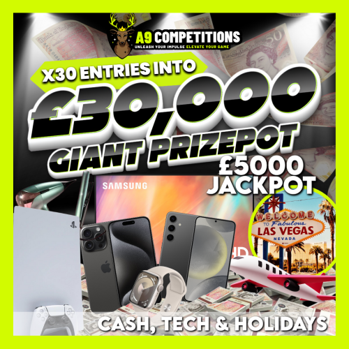 30 FREE ENTRIES INTO THE £30,000