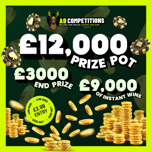 £12K PRIZE POT - £3K END PRIZE - 30 X £300 INSTANTS