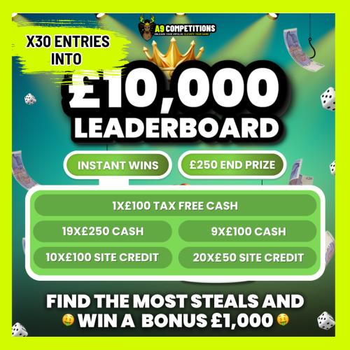 X30 ENTRIES INTO THE £10,000 LEADERBOARD