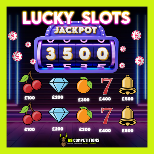 £3,500 Lucky Slots with £500 End Prize and £3,000 of Instant Wins