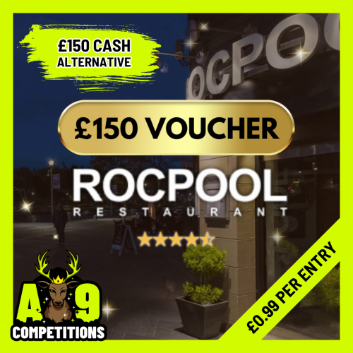 £150 Rocpool Inverness Voucher or cash if preferred.