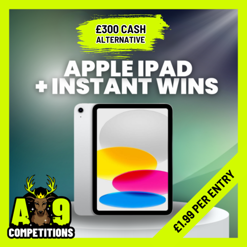 Apple iPad 10.9" 64GB (or £300 Cash) + £300 Instant Wins