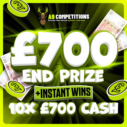£700 END PRIZE + 10 X £700 INSTANT WINS