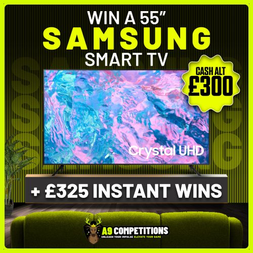 Samsung 55" TV (or £300 cash) + £325 instant wins