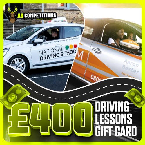 £400 DRIVING LESSONS GIFT CARD OR CASH