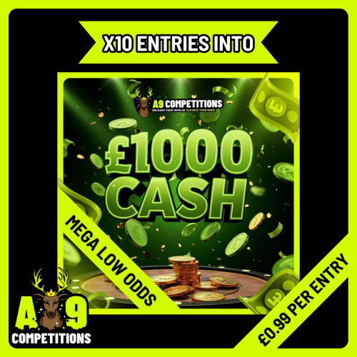 X10 ENTRIES INTO £1,000 MEGA LOW ODDS