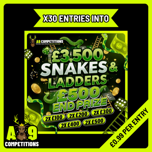 X30 ENTRIES INTO £3,500 SNAKES & LADDERS