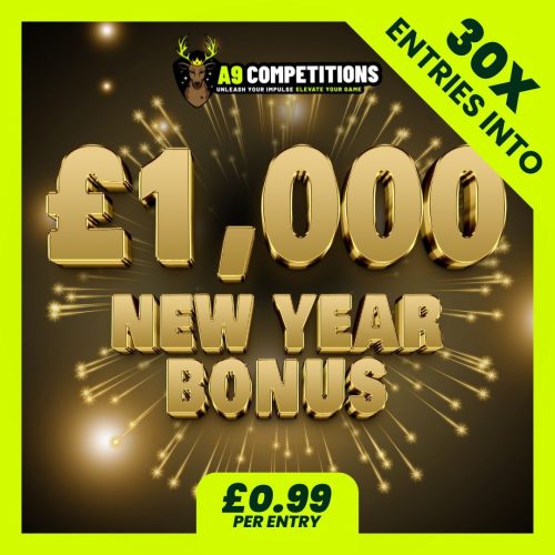 X30 ENTRIES INTO £1,000 NEW YEAR BONUS